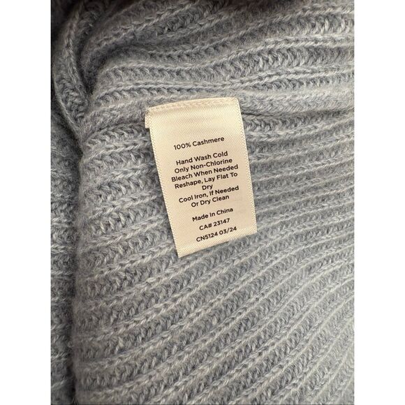 Haven Well Within Cashmere Johnny Collar V-NECK Sweater Size L $278.00 - Picture 6 of 6